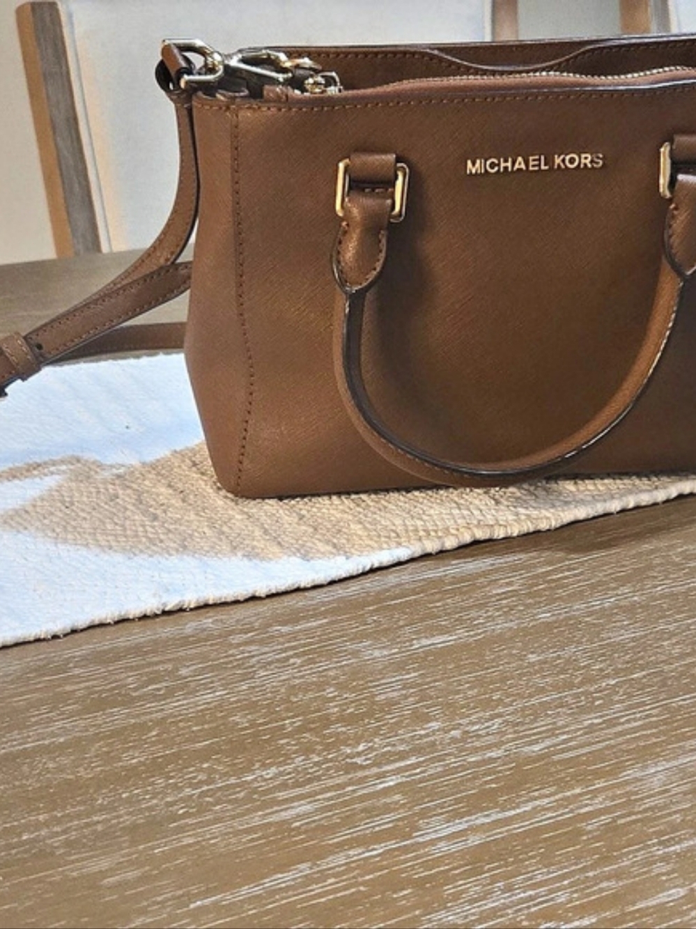 Michael Kors Mercer Medium Messenger Satchel Brown